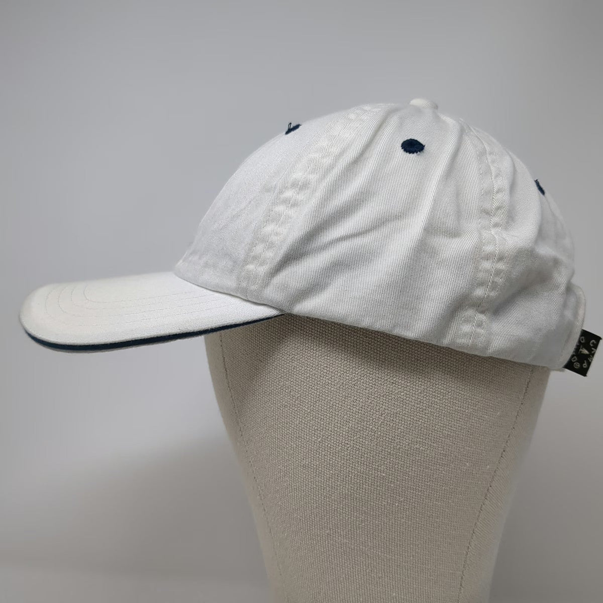 Camp David Baseball Cap White Blue One Size George W Bush 2004 American Flag hat