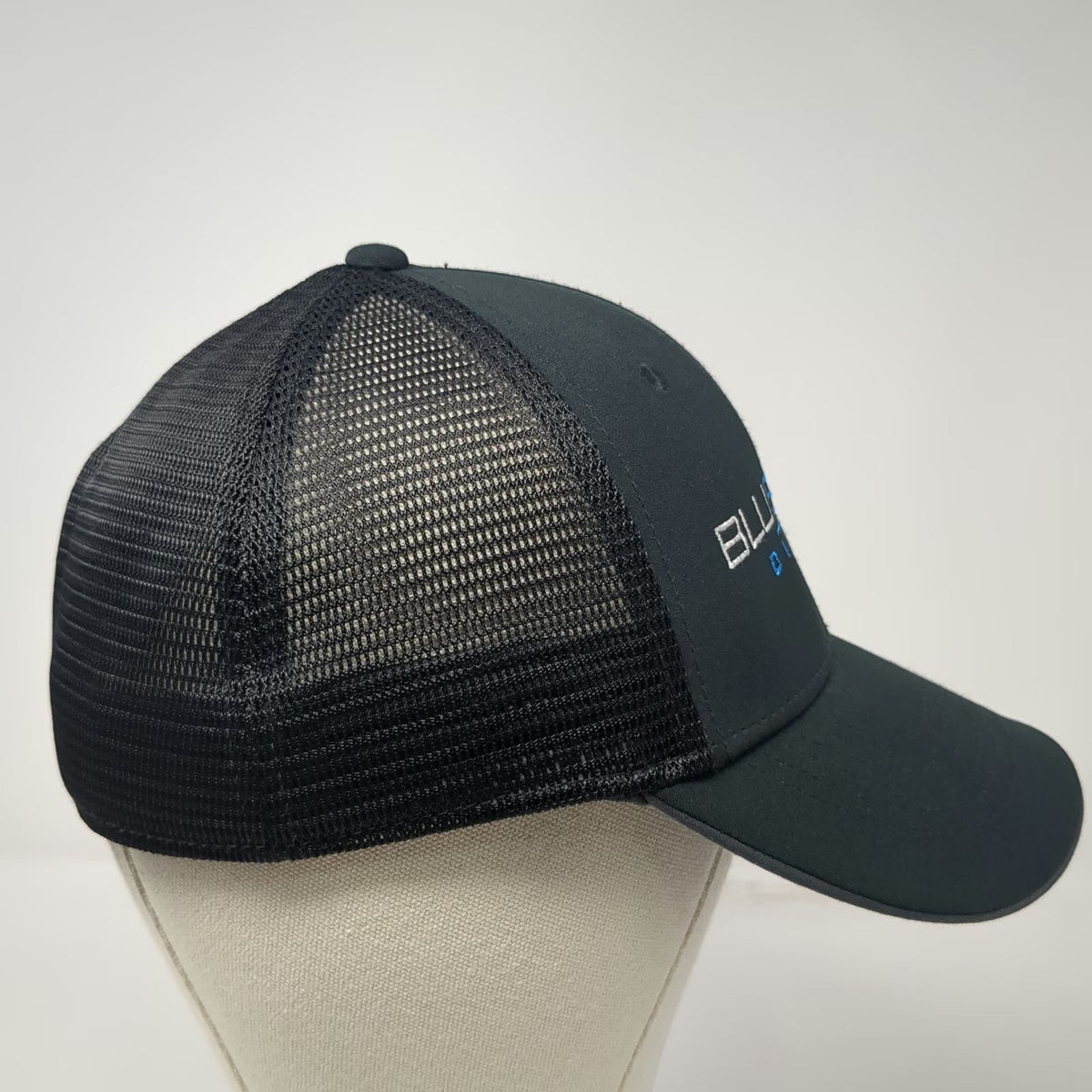 Nike Baseball Cap Black L BluShark Digital Mesh Dri-FIT Legacy91 Stretch Fit Hat