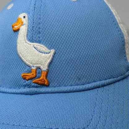 The Game Aflac Duck Mascot Hat Baseball Cap Blue One Size Mesh Back Stretch Fit