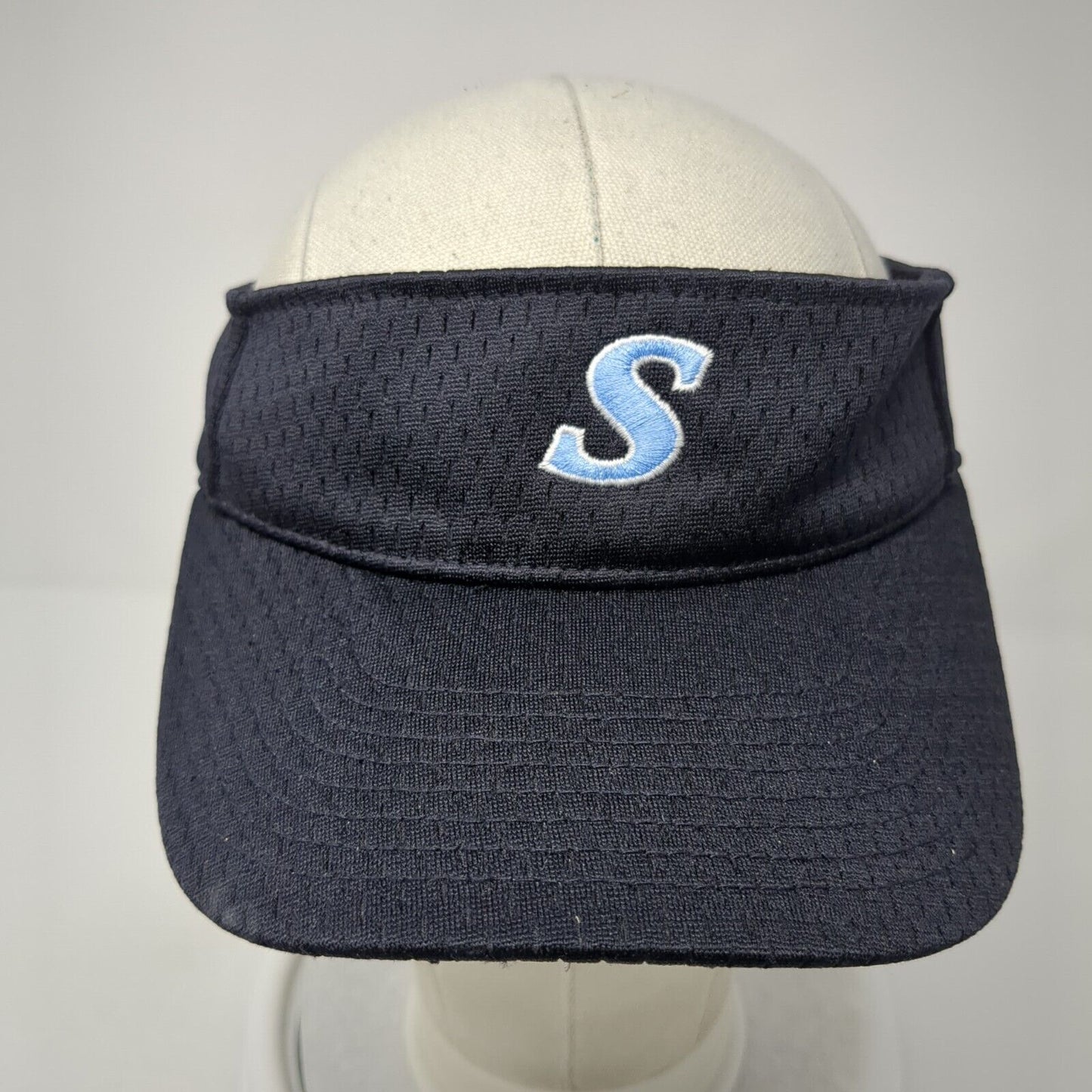 Letter S Golf Sun Visor Hat Blue Small Adjustable Embroidered Richardson