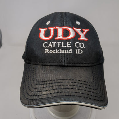 UDY Cattle Co Strapback Hat Black OSFA Adjustable Embroidered Otto