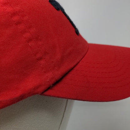 TX Slideback Hat Red One Size Adjustable Embroidered Vented Holes 6 Panel