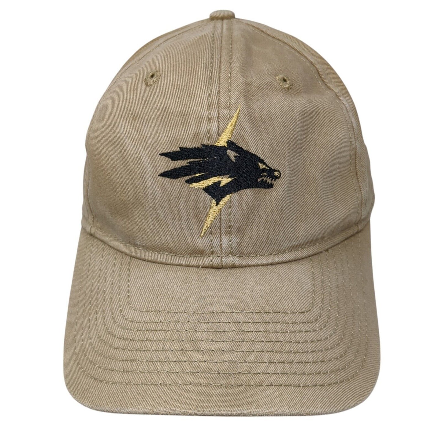 HSM-75 Wolfpack Strapback Hat Tan One Size Adjustable Embroidered
