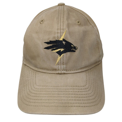 HSM-75 Wolfpack Strapback Hat Tan One Size Adjustable Embroidered
