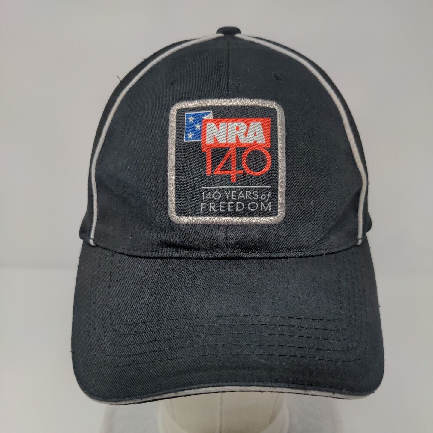 NRA 140 Years Of Freedom Strapback Hat Black One Size Hit Wear