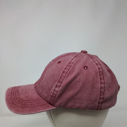 Unbranded Strapback Hat Ponytail Red One Size Adjustable Solid Blank