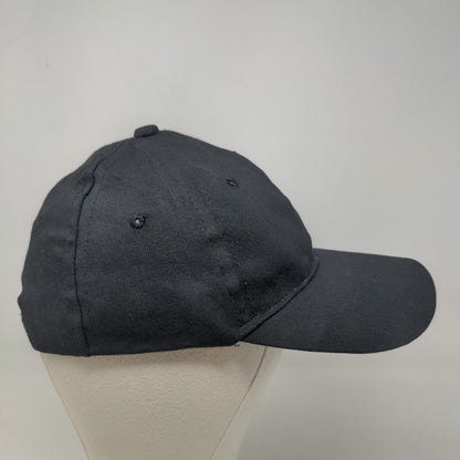 SOL Men's Strapback Hat Black Size OS Adjustable Blank 100% Cotton