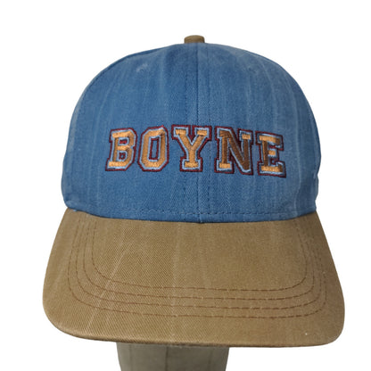 Imperial Headwear Men's Slideback Hat Bllue Tan Boyne Resort Embroidered Logo