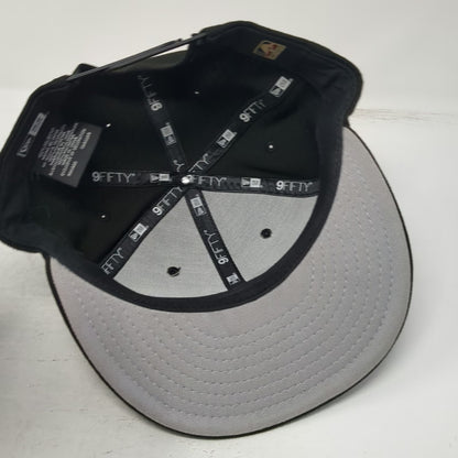 Utah Jazz NBA New Era Snapback Hat Black One Size HWC Nights Flat Brim 9FIFTY