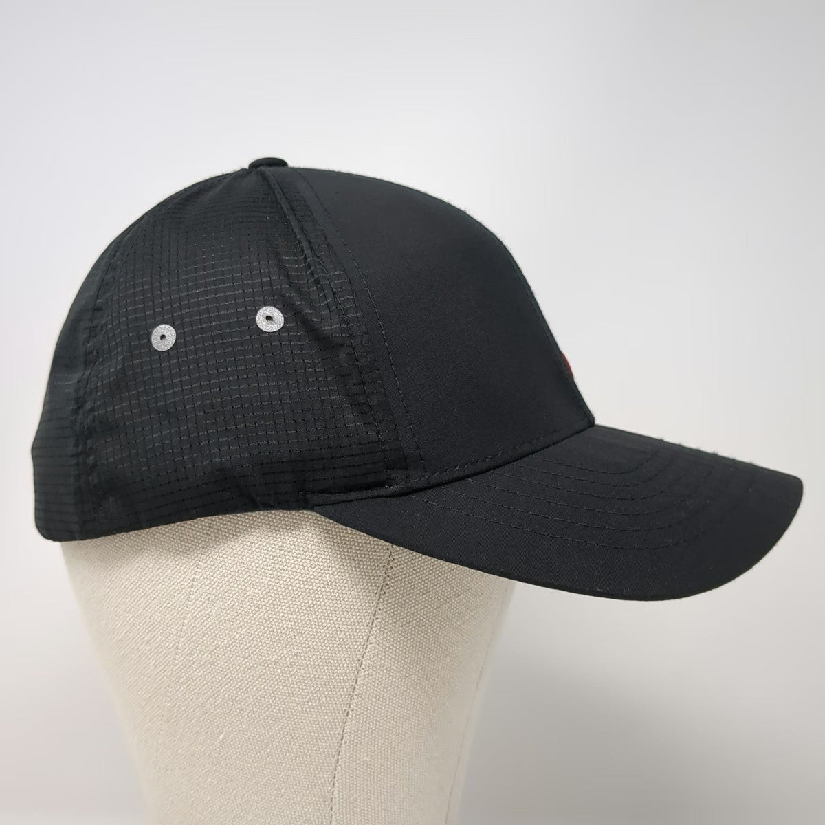 Richardson Baseball Cap Black Red Silver XL Arnold Service Flexfit Patch Hat