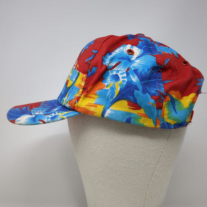5 Panel Red One Size Tropical Palm Tree Print Cozumel Mexico Snapback Cotton Hat
