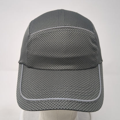 Unbranded Strapback 5 Panel Hat Gray One Size Adjustable Solid Blank