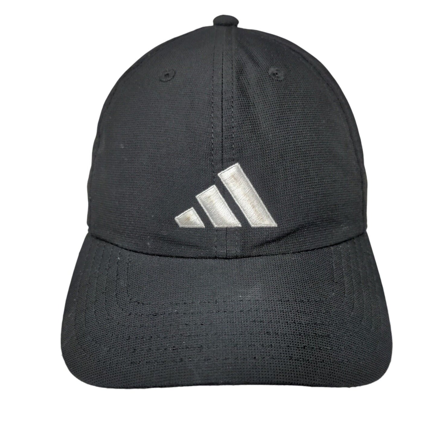 Adidas 3 Stripes Logo Strapback Hat Black One Size Aeroready 6 Panel