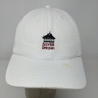 Silver Springs Boy's Slideback Hat White Size Ages 5-12 Embroidered Logo