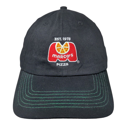 Marco's Pizza Slideback Hat Black One Size Embroidered Vent Holes HTT