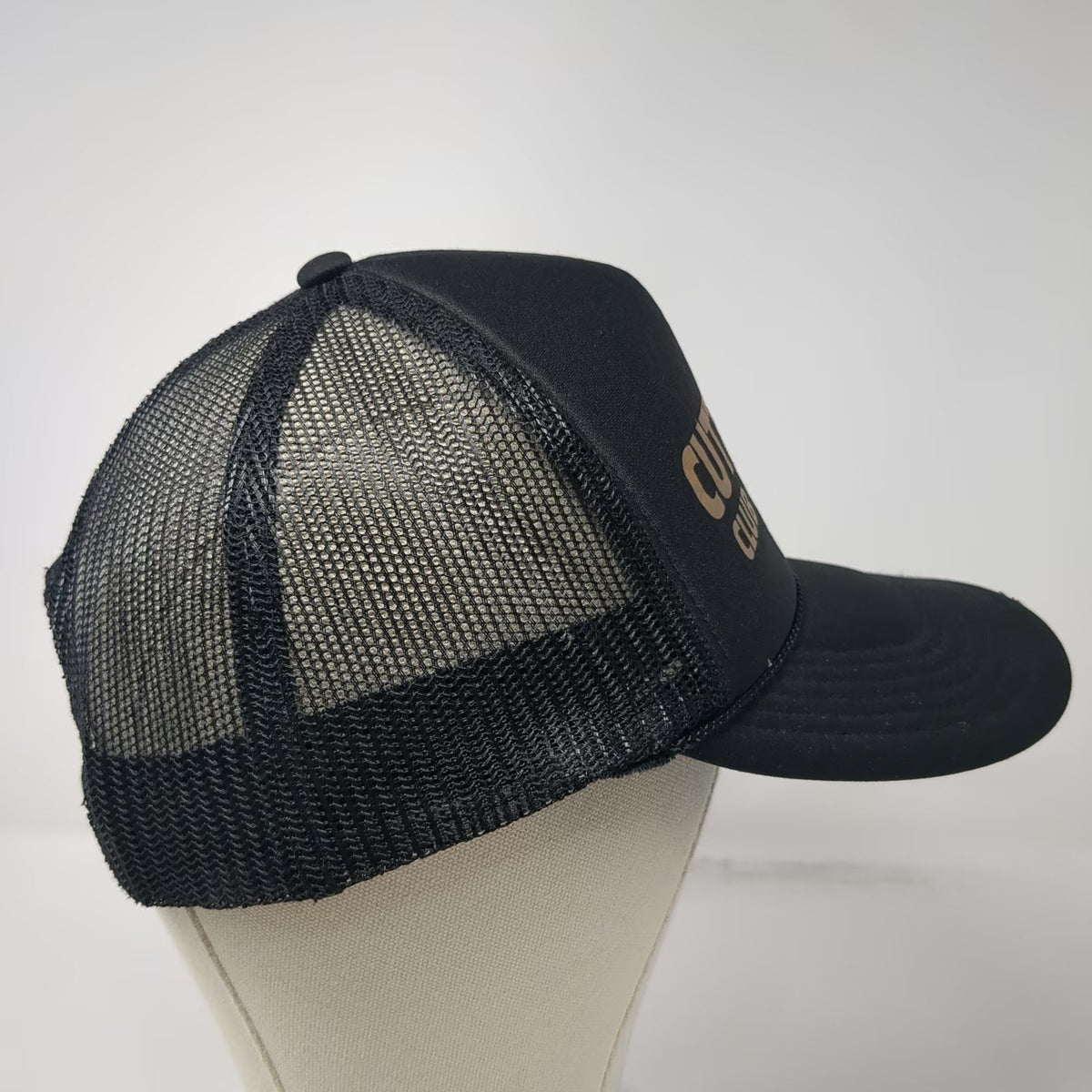 OTTO Cutthroat Club Bellevue Idaho Trucker Hat Black Gold One Size Mesh Snapback
