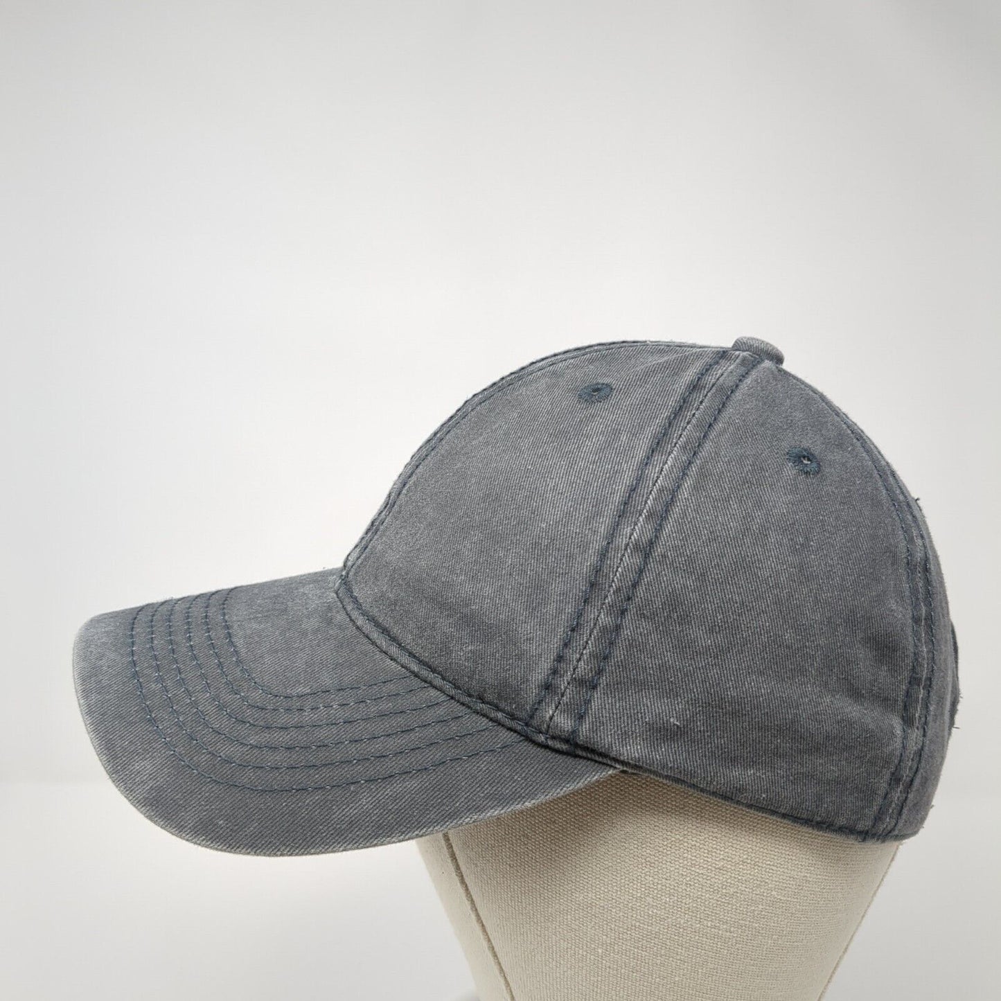 David And Young Slideback Hat Gray One Size Solid Blank Outdoor 6 Panel