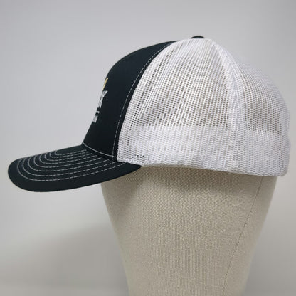 Richardson Trucker Hat Black White Gold One Size Kissick Construction Logo Hat