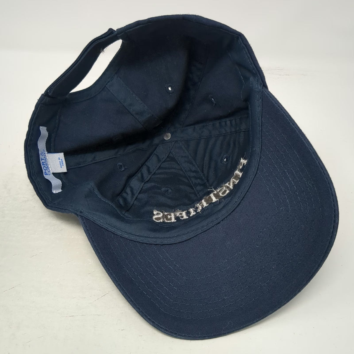 Port & Company Baseball Cap Blue One Size Pinstripes Bocce Bowling Strapback Hat