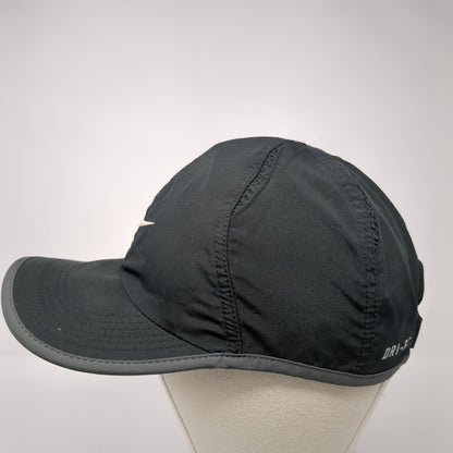 Nike Dri-Fit Strapback Hat Black One Size Adjustable Embroidered Swoosh Logo
