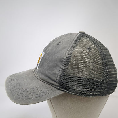 Carhartt Trucker Hat Gray One Size Mesh Back Patch Logo Snapback Workwear Firm