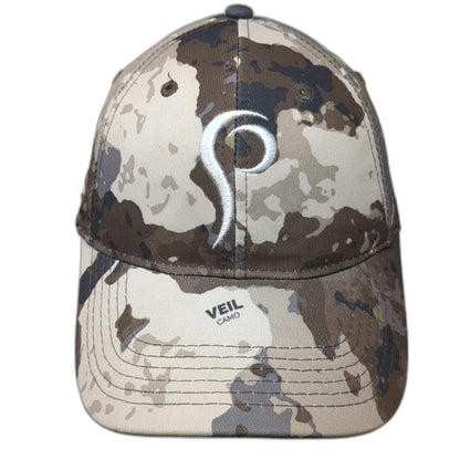 Próis Baseball Cap Beige Camo One Size Strapback Hunting Veil Camo Logo Hat