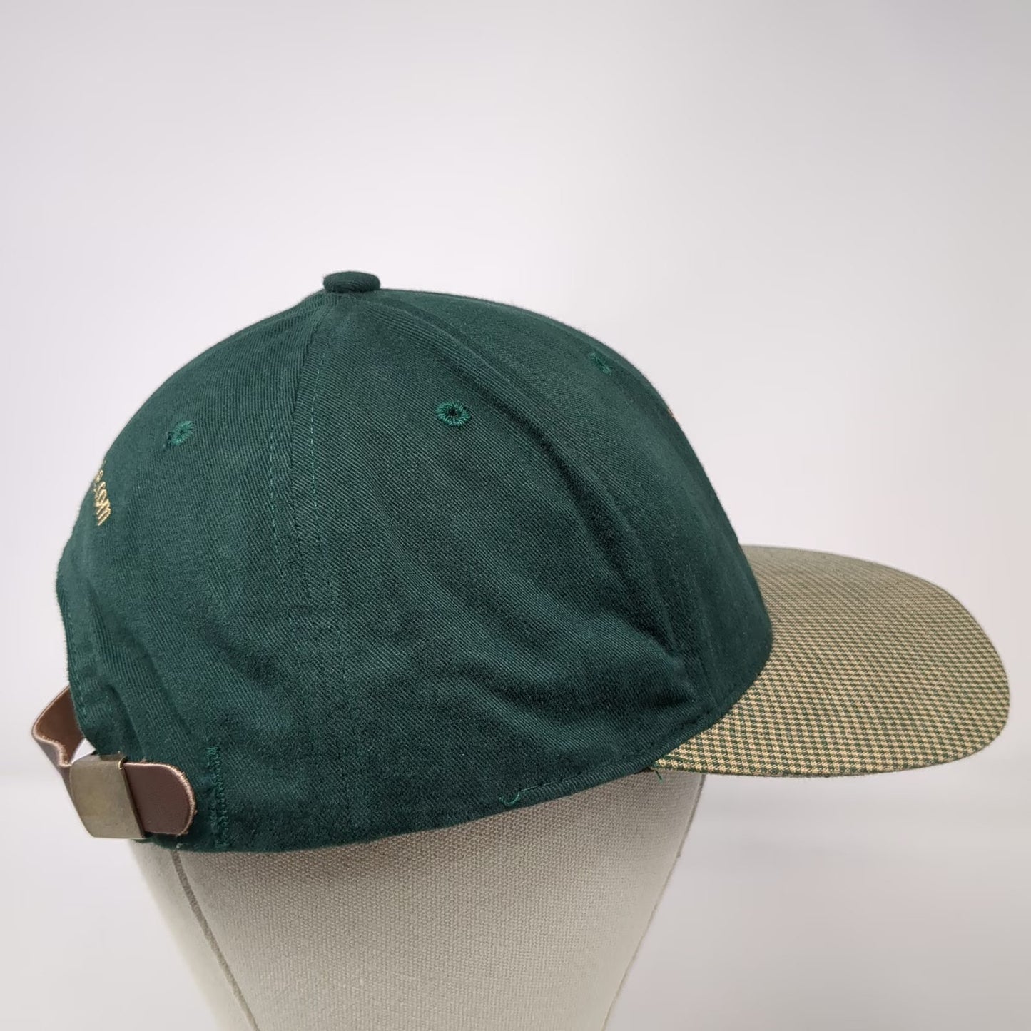 American Dry Goods Baseball Cap Green Vintage Golf Houndstooth Made in USA Hat
