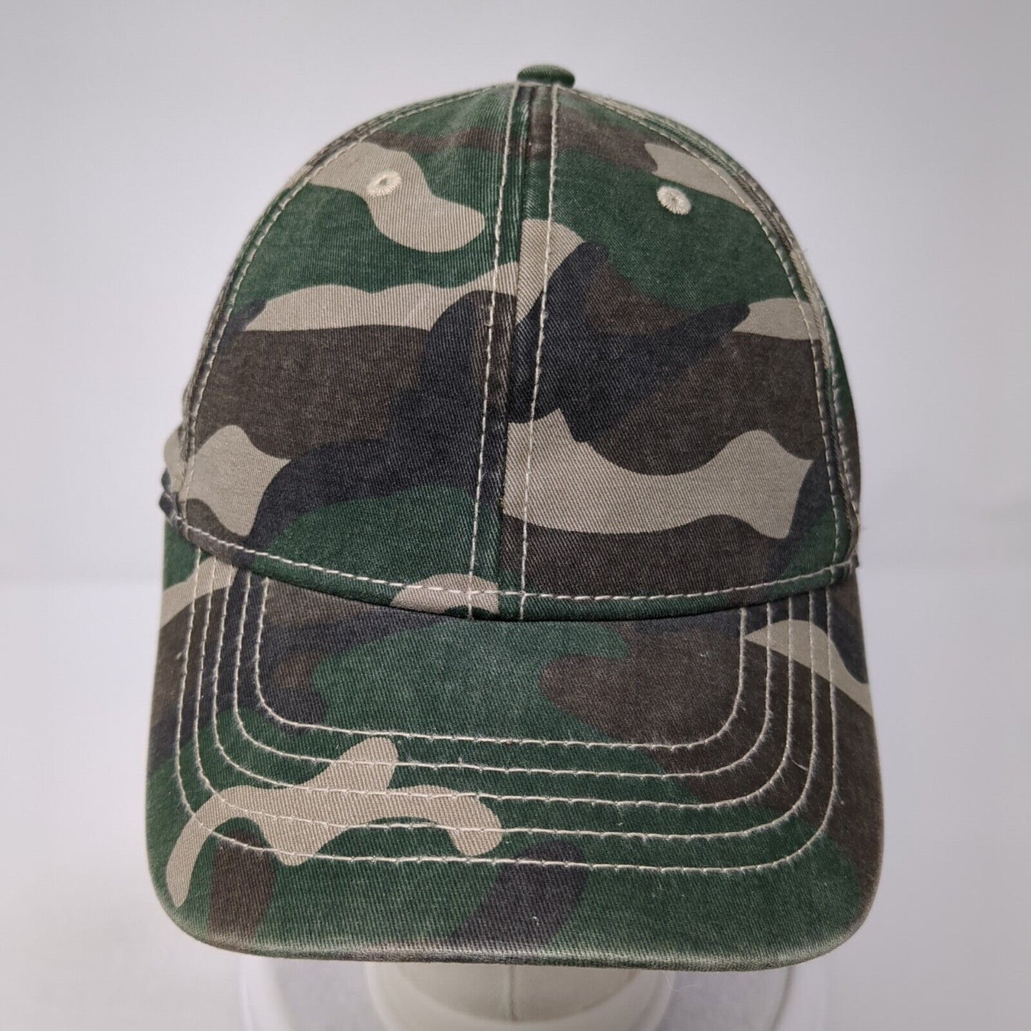 Unbranded Slideback Hat Fatigue Camo One Size Adjustable Outdoor Blank