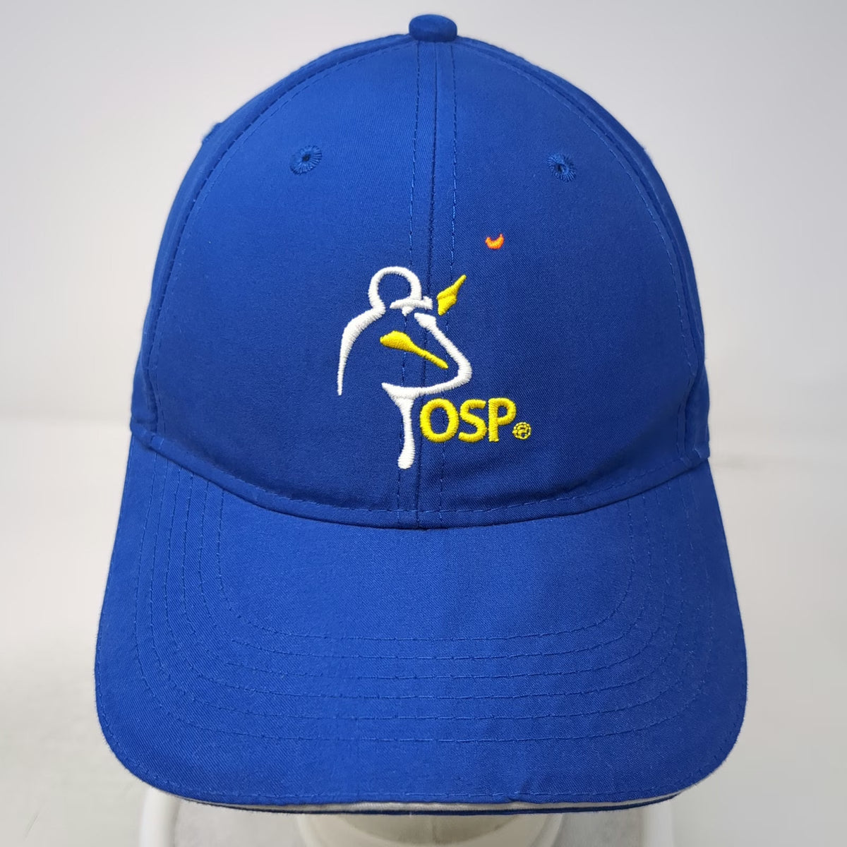 Adams Baseball Cap Blue One Size Embroidered OSP Logo Strapback Hat Mesh Lining