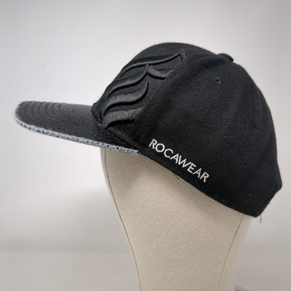 Rocawear Classics Snapback Hat Black One Size Adjustable Embroidered
