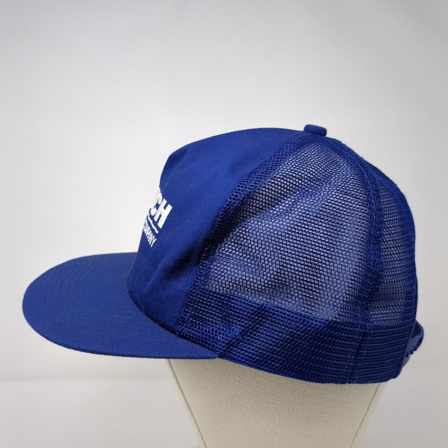 Koch Materials Company Snapback Trucker Hat Blue OSFA Solid Mesh Back