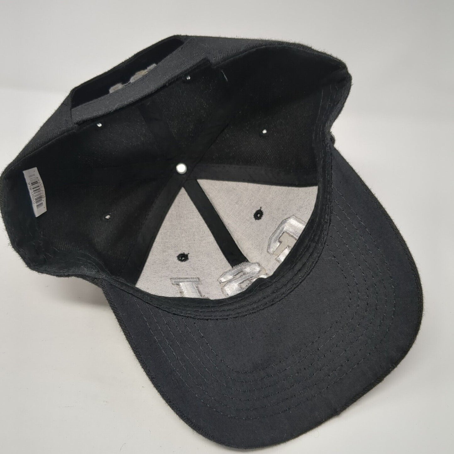 CSI Strapback Hat Black One Size Adjustable Embroidered 6 Panel Polyester