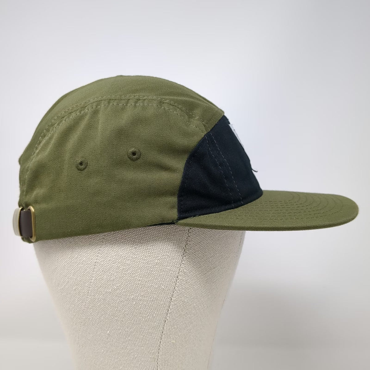 Bogus Basin Boise Idaho 5 Panel Green One Size Hat Leather Strapback Ski Resort
