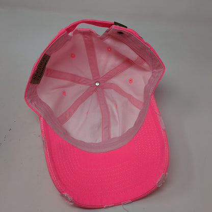 KB ETHOS Vintage Slideback Hat Pink OSFA Adjustable Solid Blank