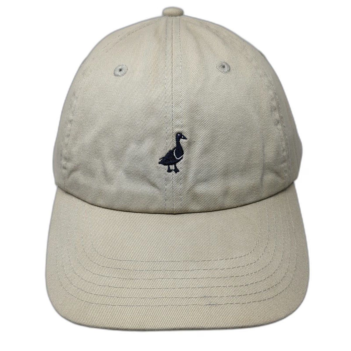 H&M Baseball Cap Beige One Size Adjustable Duck Logo Embroidered Cotton Hat
