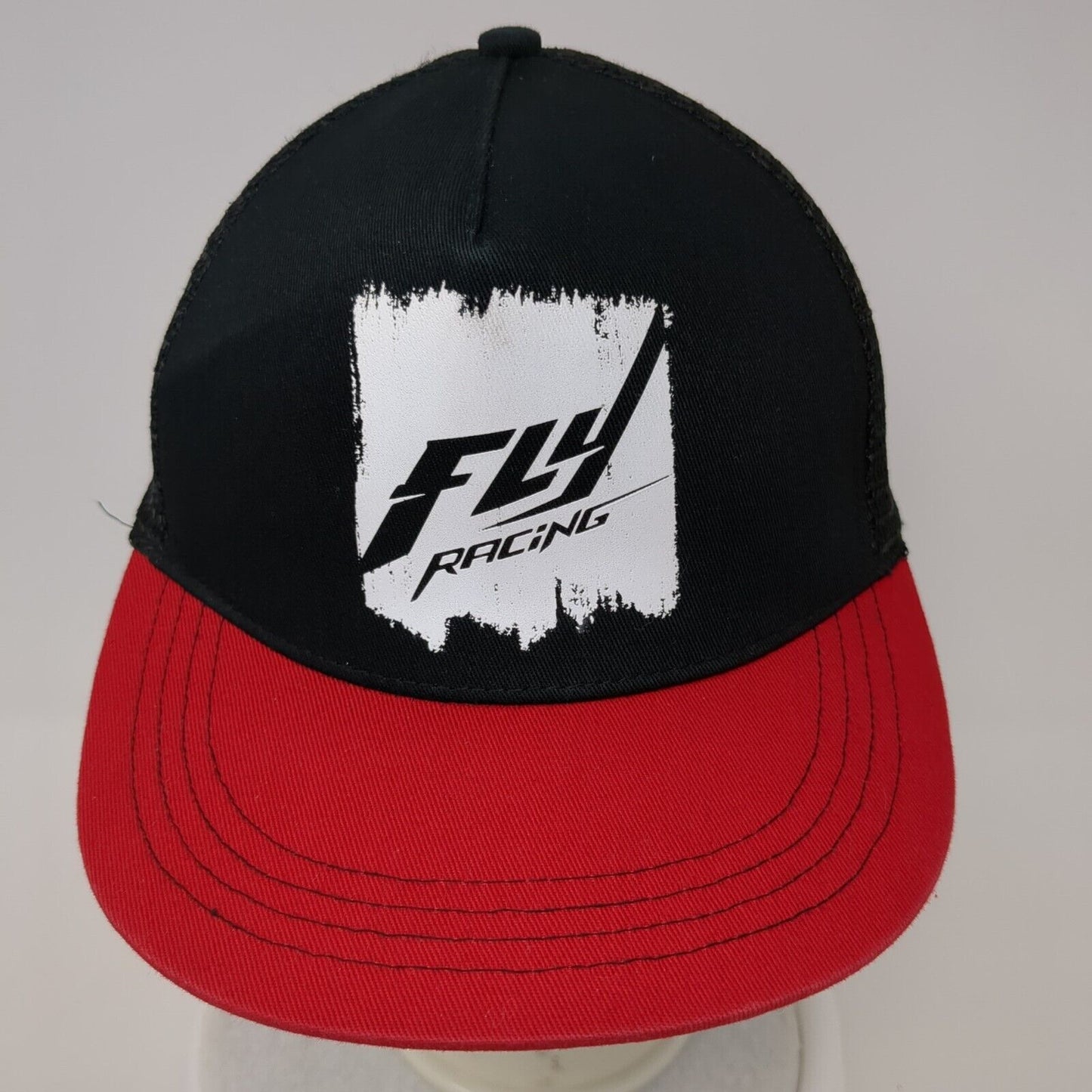 Fly Racing Snapback Mesh Back Trucker Hat Black One Size Colorblock