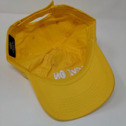 Love On Strapback Hat Yellow OSFM Adjustable Embroidered 6 Panel Hit Cotton