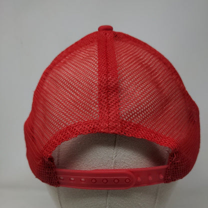 Trappin Drip Team Snapback Mesh Back Trucker Hat Red One Size Colorblock