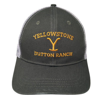 Yellowstone Dutton Ranch Snapback Trucker Hat Green OS Adjustable Mesh Back