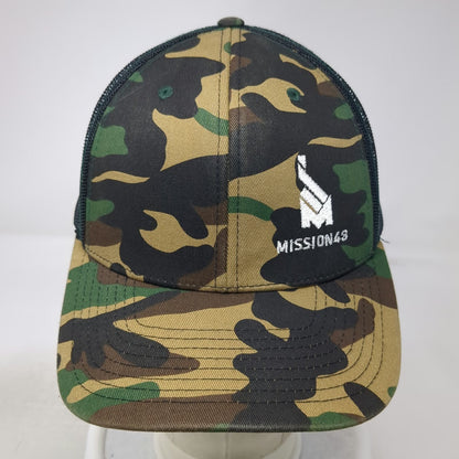 Richardson Trucker Hat Green One Size Camo Mesh Back Snapback Mission43 Idaho