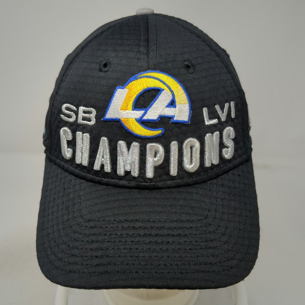 Los Angeles Rams NFL New Era Snapback Black One Size Super Bowl LVI Champion Hat