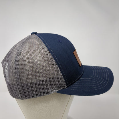 Three Rivers Ranch Idaho Snapback Trucker Hat Blue One Size Mesh Back Richardson