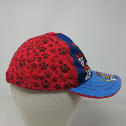 Nickelodeon Boys Strapback Hat Red OSFM Paw Patrol Logo Pawprints All Over Print