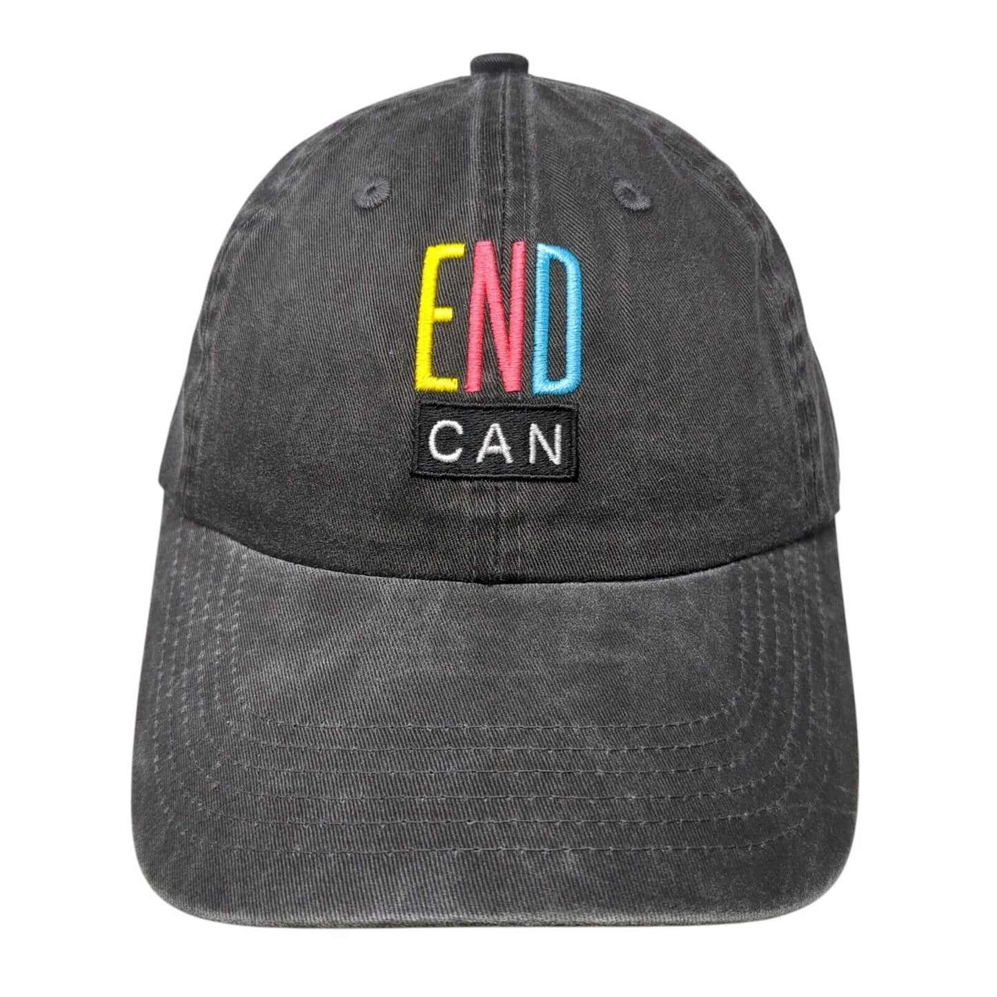 End Can Slideback Hat Black One Size Adjustable Embroidered Port Authority