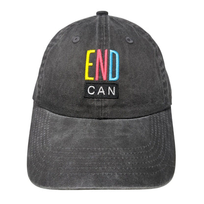 End Can Slideback Hat Black One Size Adjustable Embroidered Port Authority