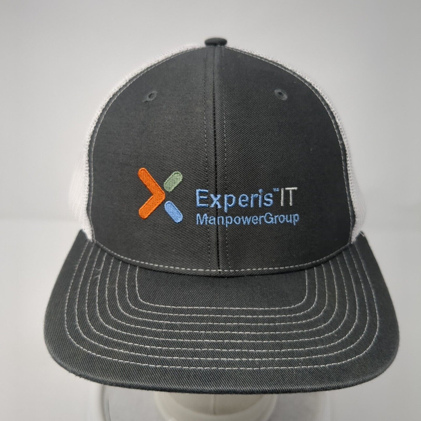 Experis IT Manpower Group Snapback Trucker Hat Gray OS Adjustable Mesh Back