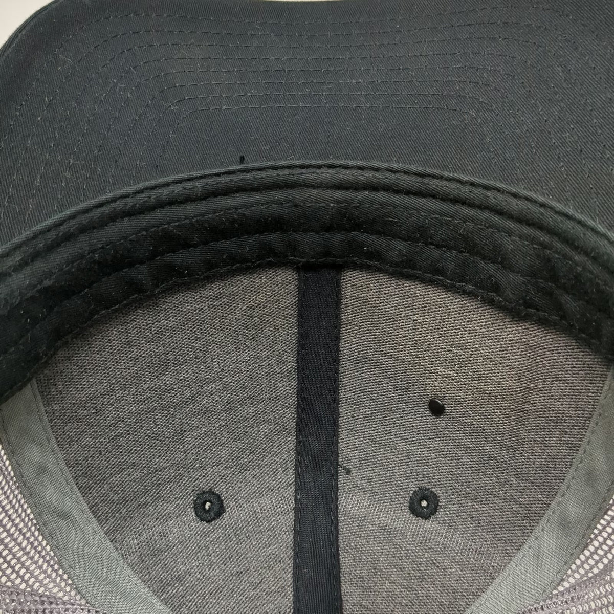 Richardson Trucker Hat Black OSFM Leather Patch Lazy Ranch Gray Mesh Snapback