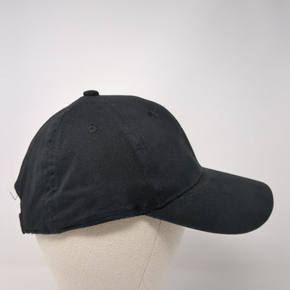 George Strapback Hat Black One Size Adjustable Blank Solid Vent Holes