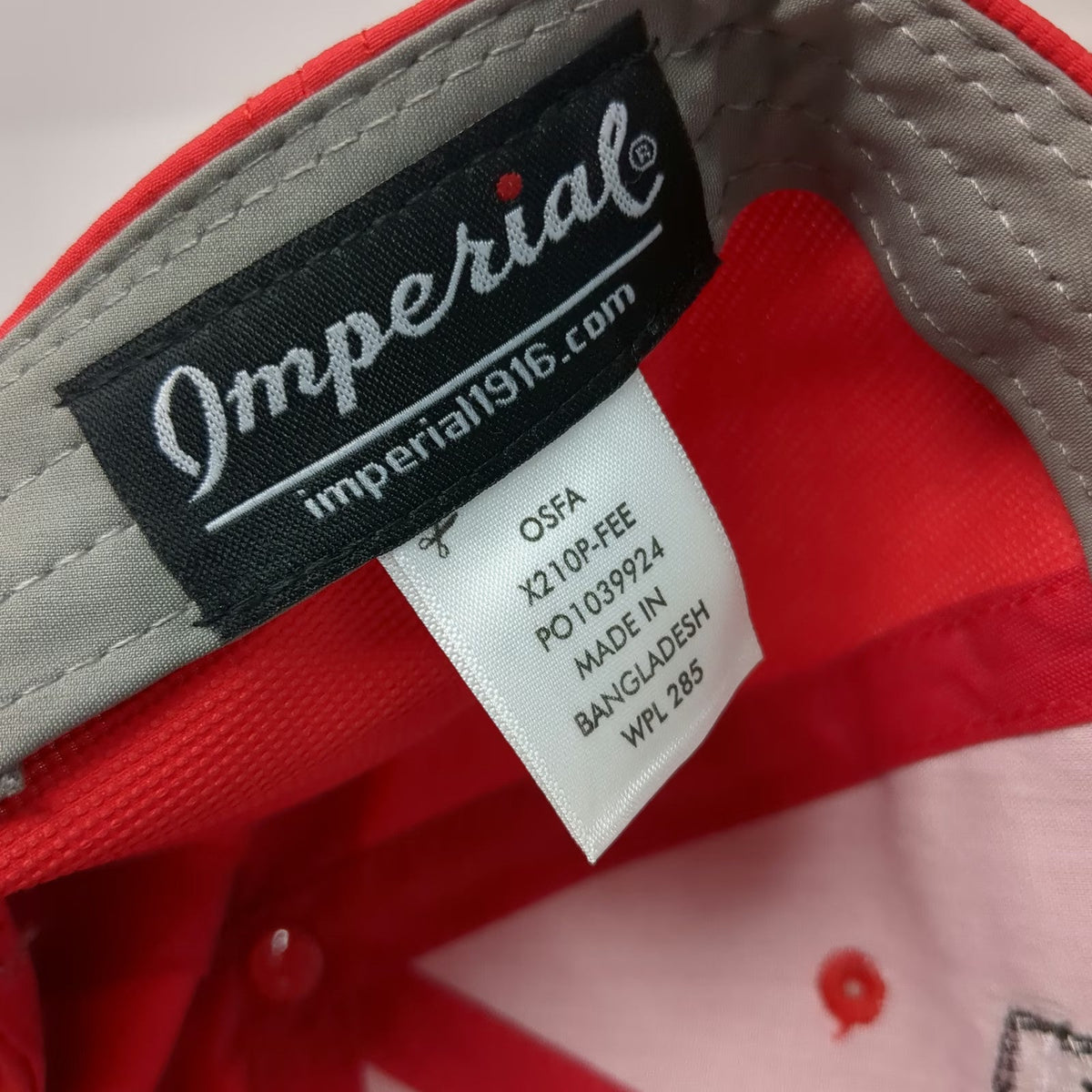 Imperial Baseball Cap Red One Size AJGA American Junior Golf Association Hat