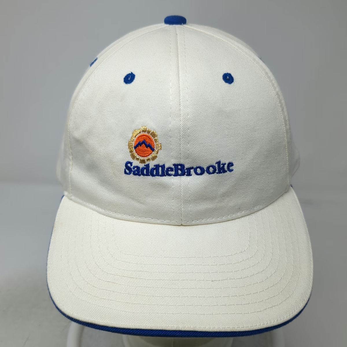 Town Talk SaddleBrooke White Baseball Cap One Size Strapback Mountain Logo Hat
